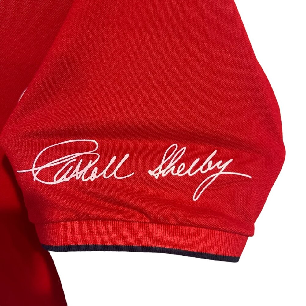 RARE Carroll Shelby Mustang Red Polo w/Front & Back Hit - Picture 5 of 8